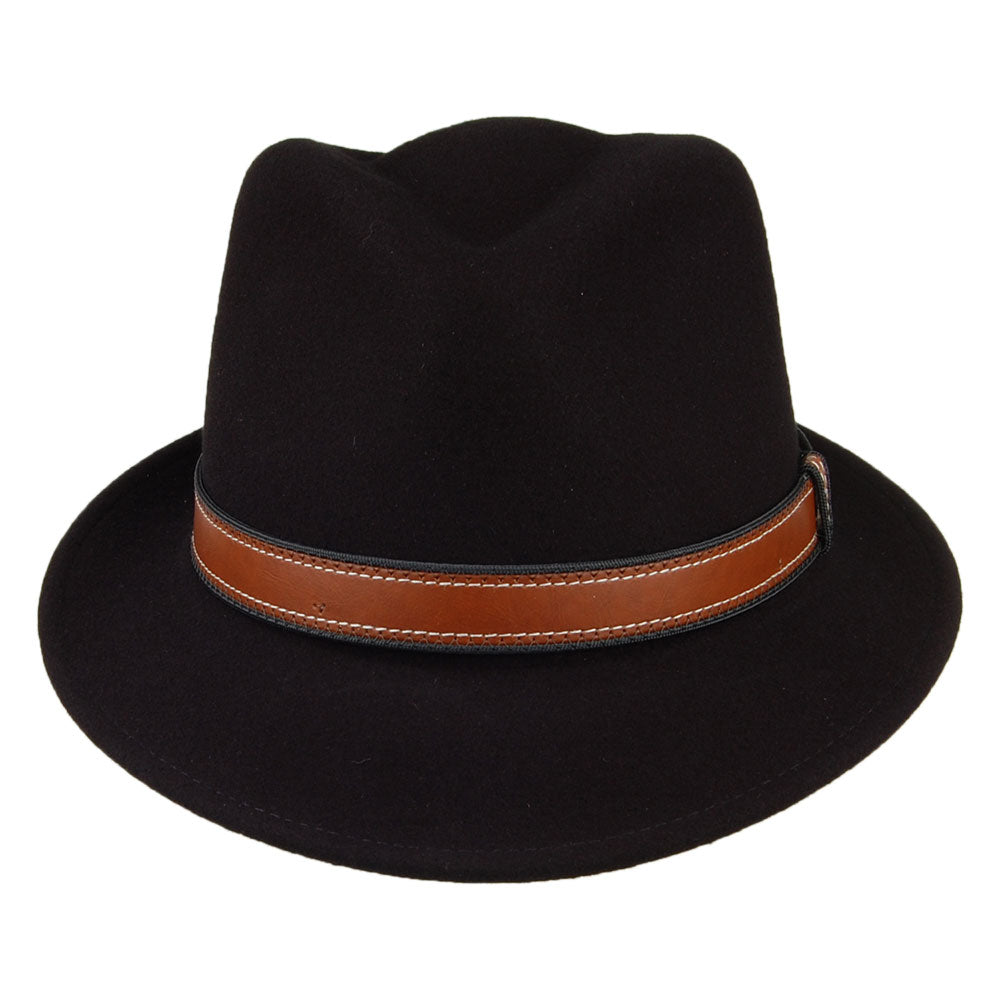 Bailey Dodgson LiteFelt Fedora Hut - Schwarz