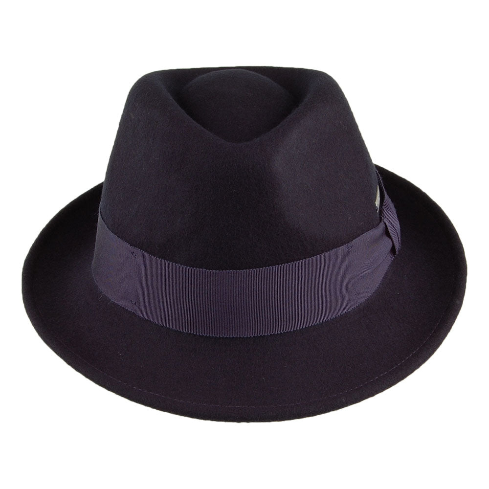 Seeberger Trilby Hut aus Wollfilz - Marineblau
