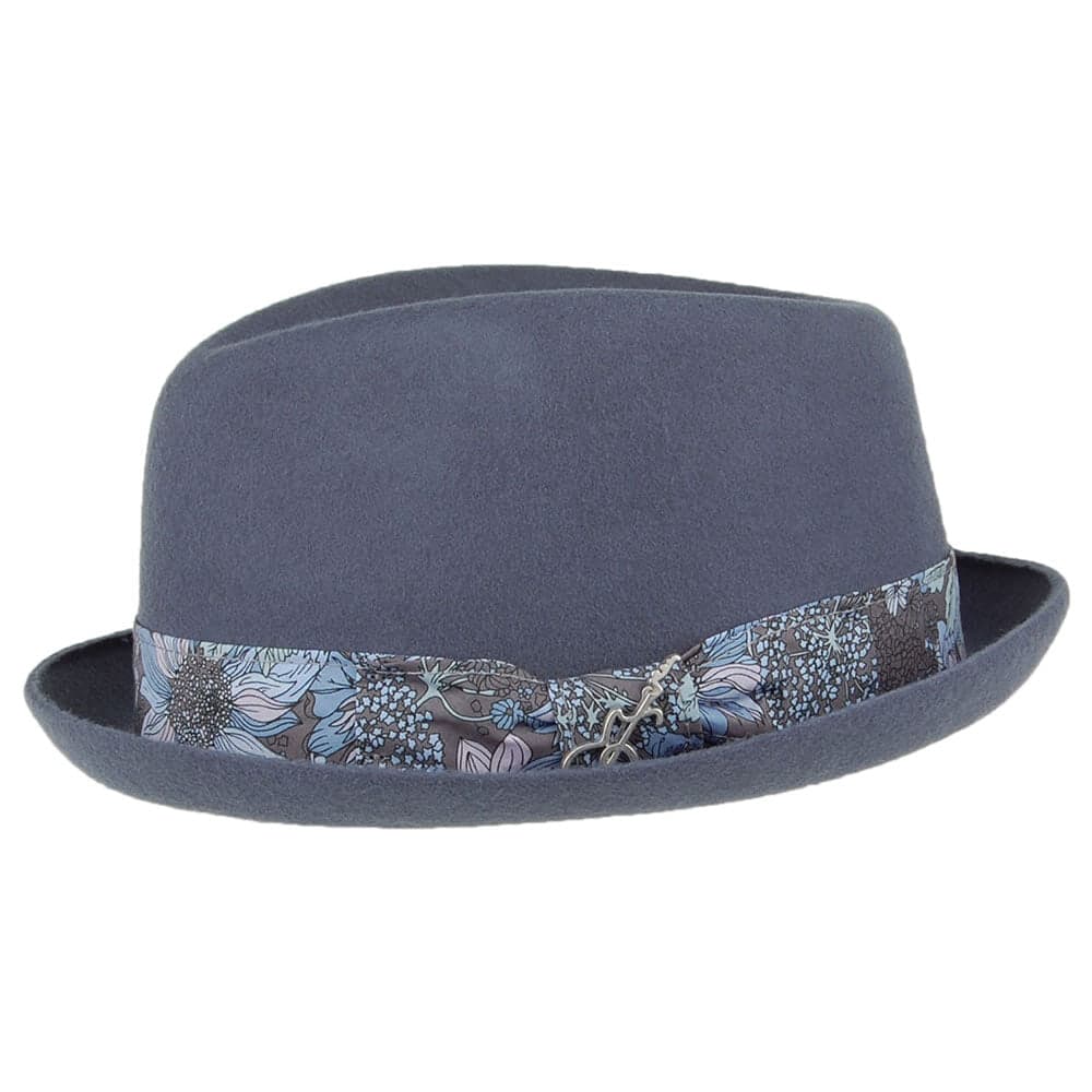 Carlos Santana Accord Trilby Hut aus Wollfilz - Nebel