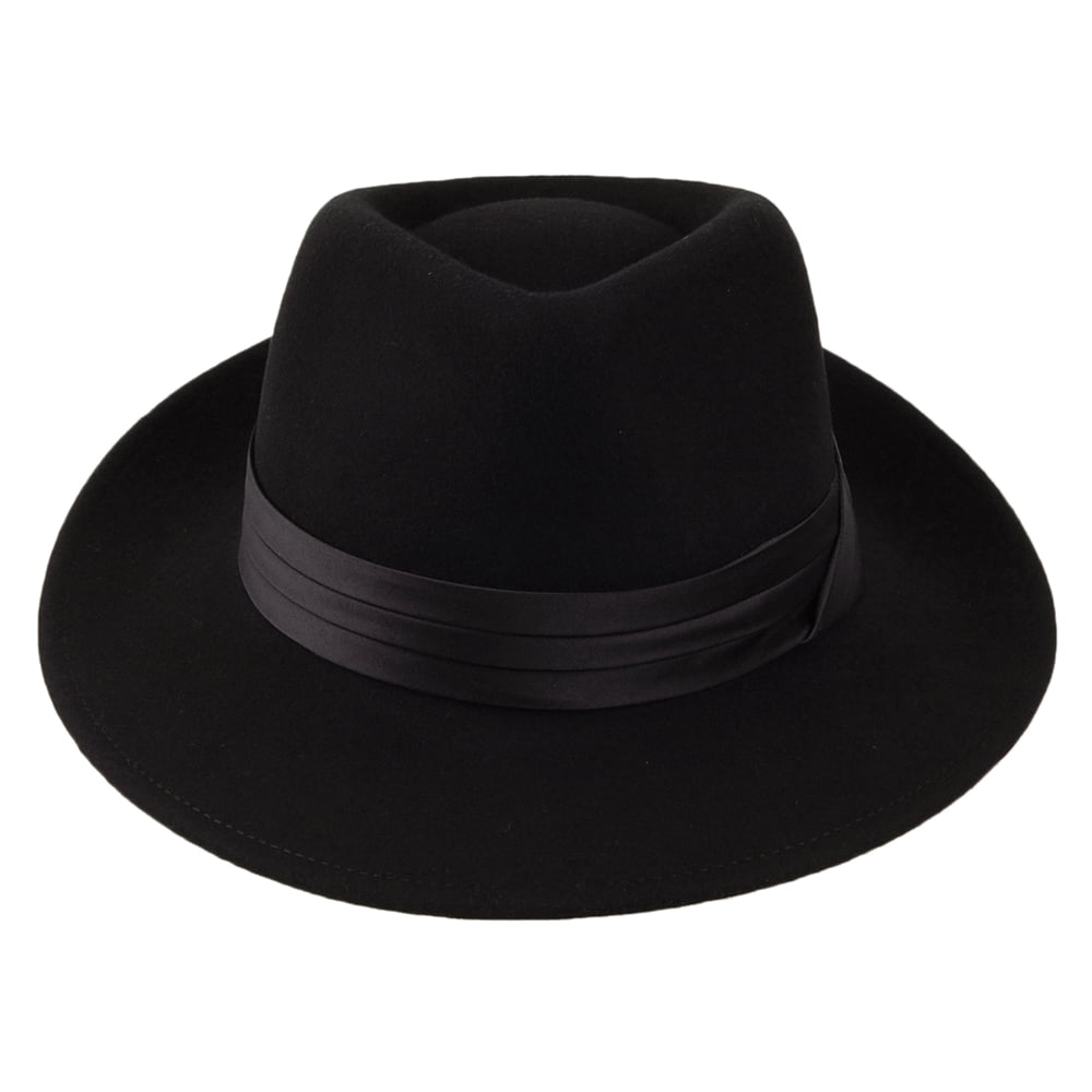 Brixton Goodman Fedora Hut aus Wollfilz - Schwarz
