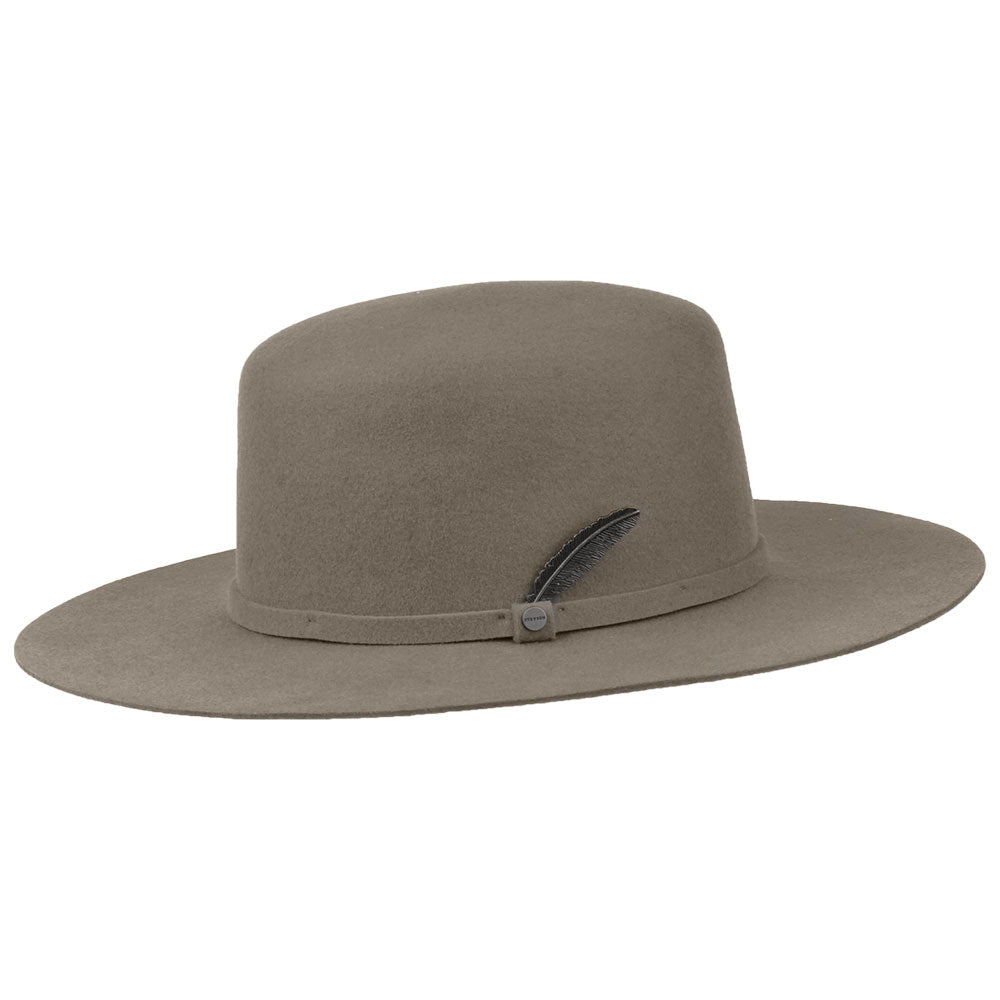 Stetson Offene Krone Western Hut aus Wollfilz - Braun
