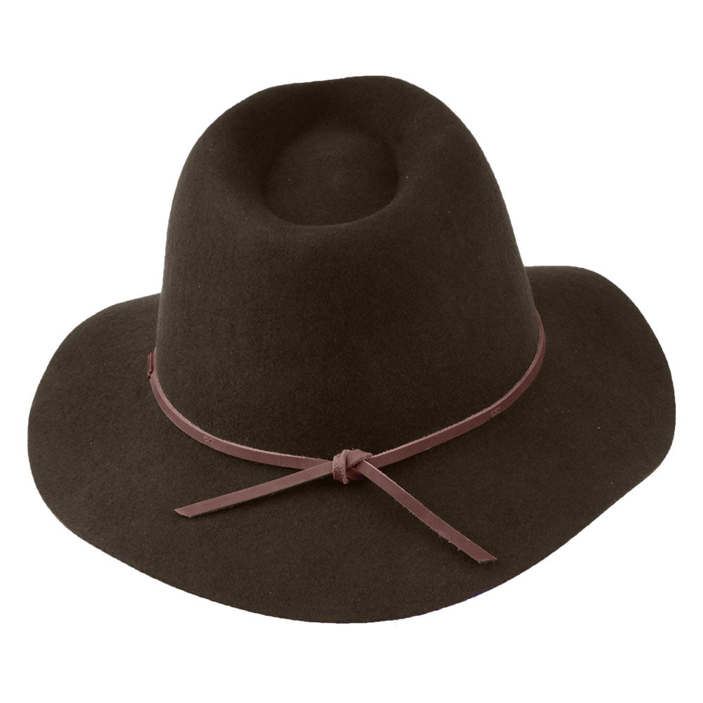 Brixton Wesley Fedora Hut aus Wollfilz - Braun