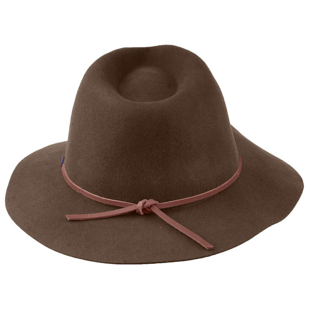 Brixton Wesley Packbarer Fedora Hut aus Wollfilz - Kaffee
