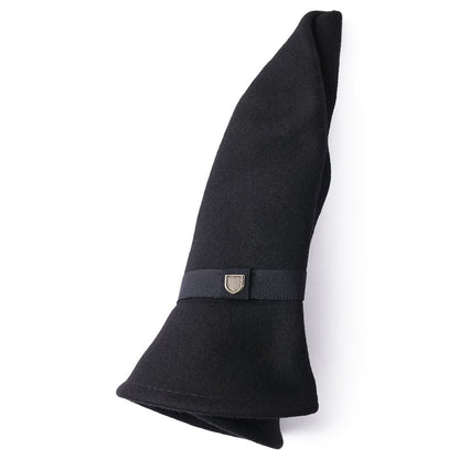 Brixton Messer Packbarer Fedora Hut aus Wollfilz - Schwarz