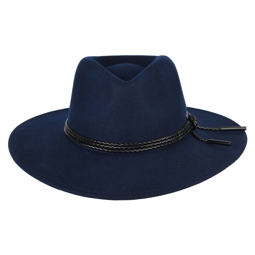 Bailey Piston Fedora Hut aus Wollfilz - Marineblau