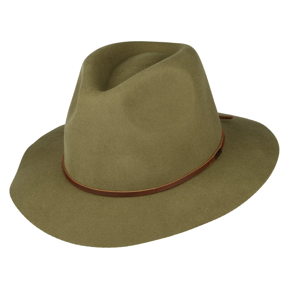 Brixton Wesley Fedora Hut aus Wollfilz - Bronze