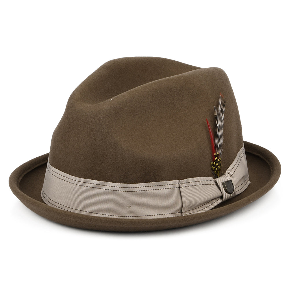 Brixton Gain Trilby Hut aus Wollfilz - Borkenbraun