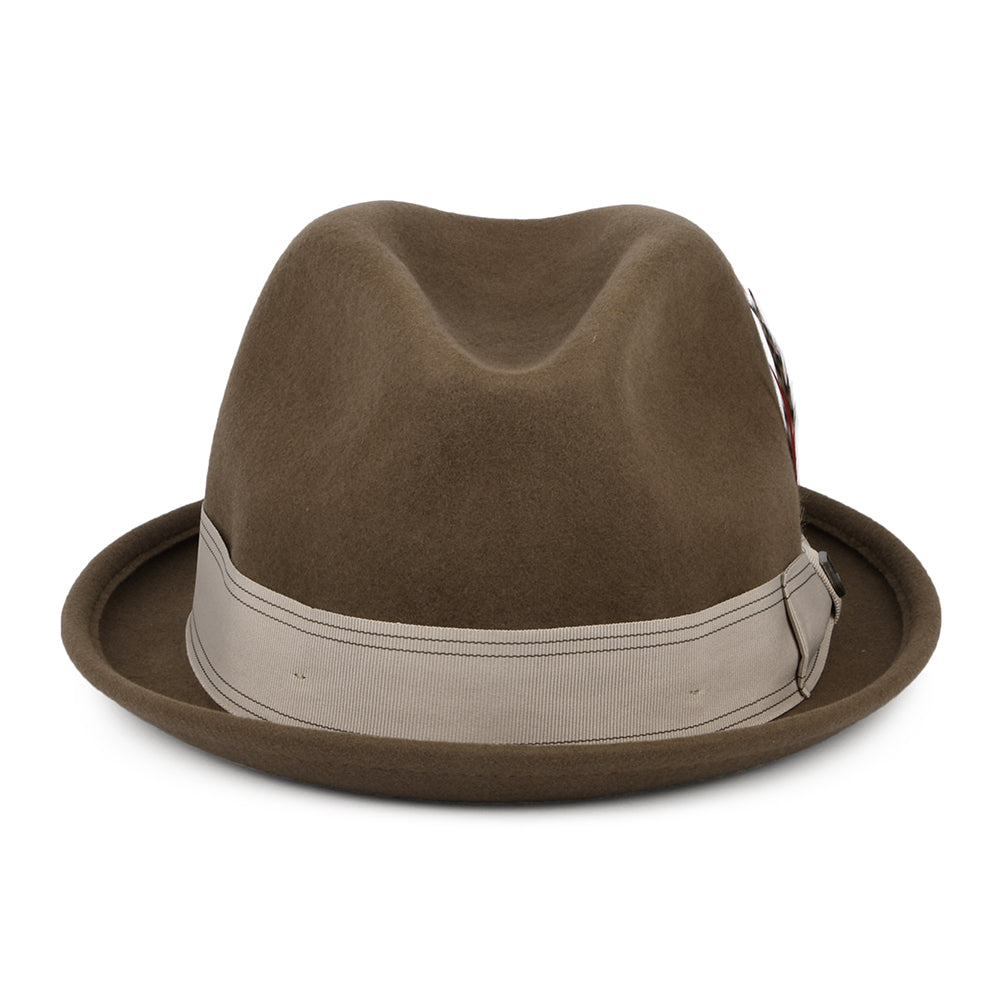 Brixton Gain Trilby Hut aus Wollfilz - Borkenbraun