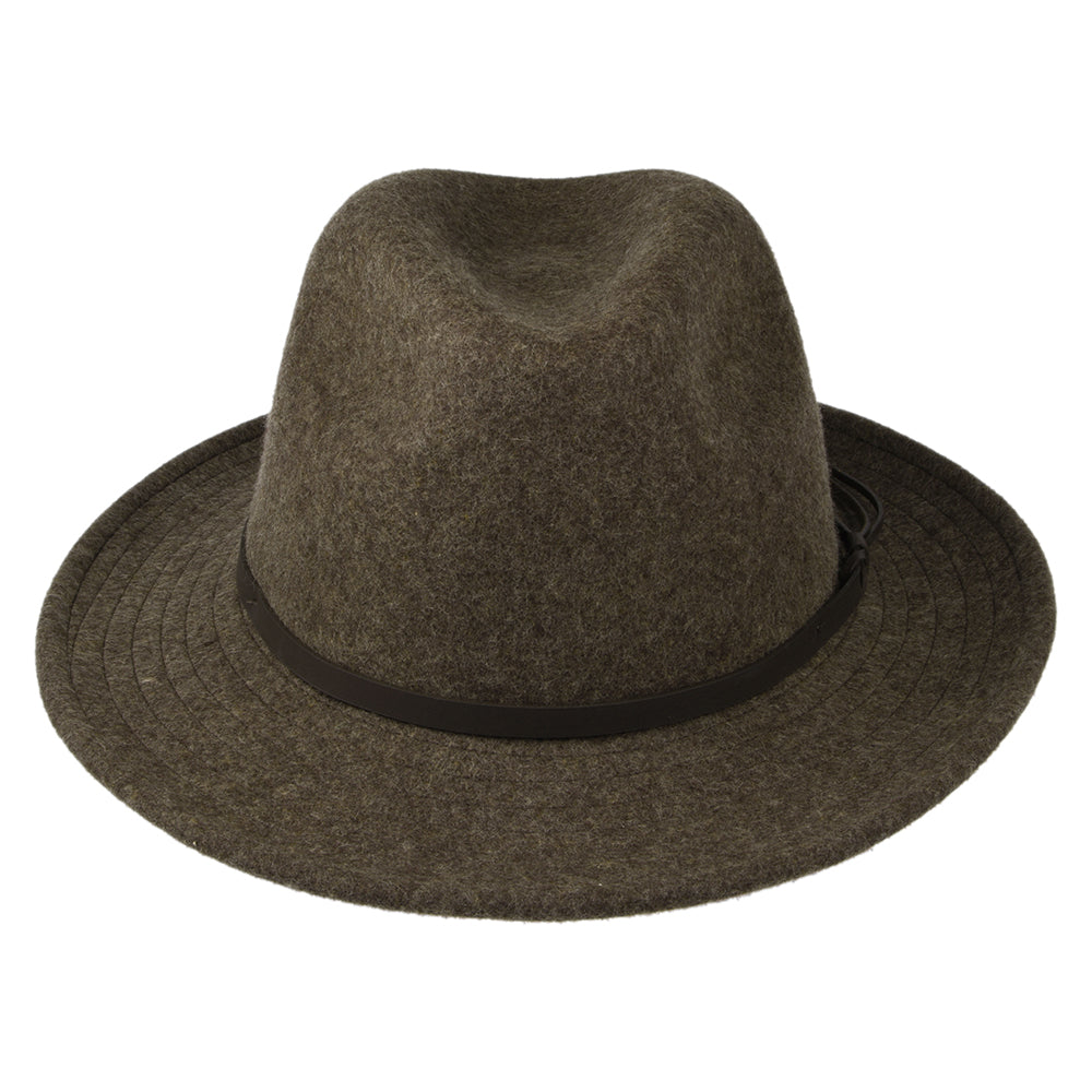 Tilley TWF1 Montana Wasserabweisender Fedora Hut aus Wollfilz - Braun-Mix
