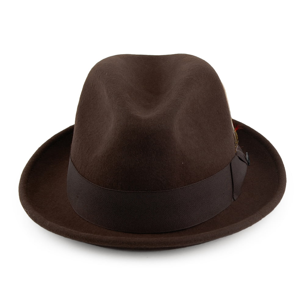 Jaxon & James Knautschbarer Blues Trilby Hut - Braun