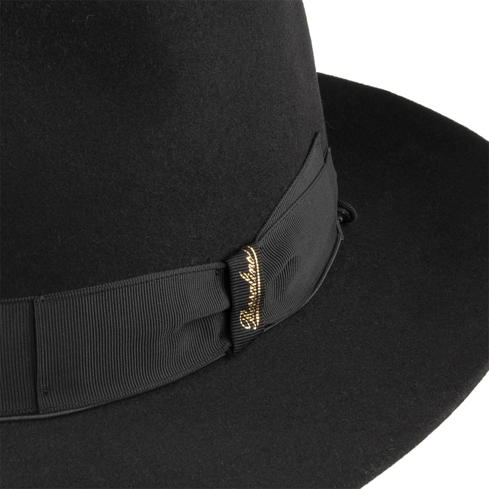 Borsalino Avalon Fedora Hut - Schwarz