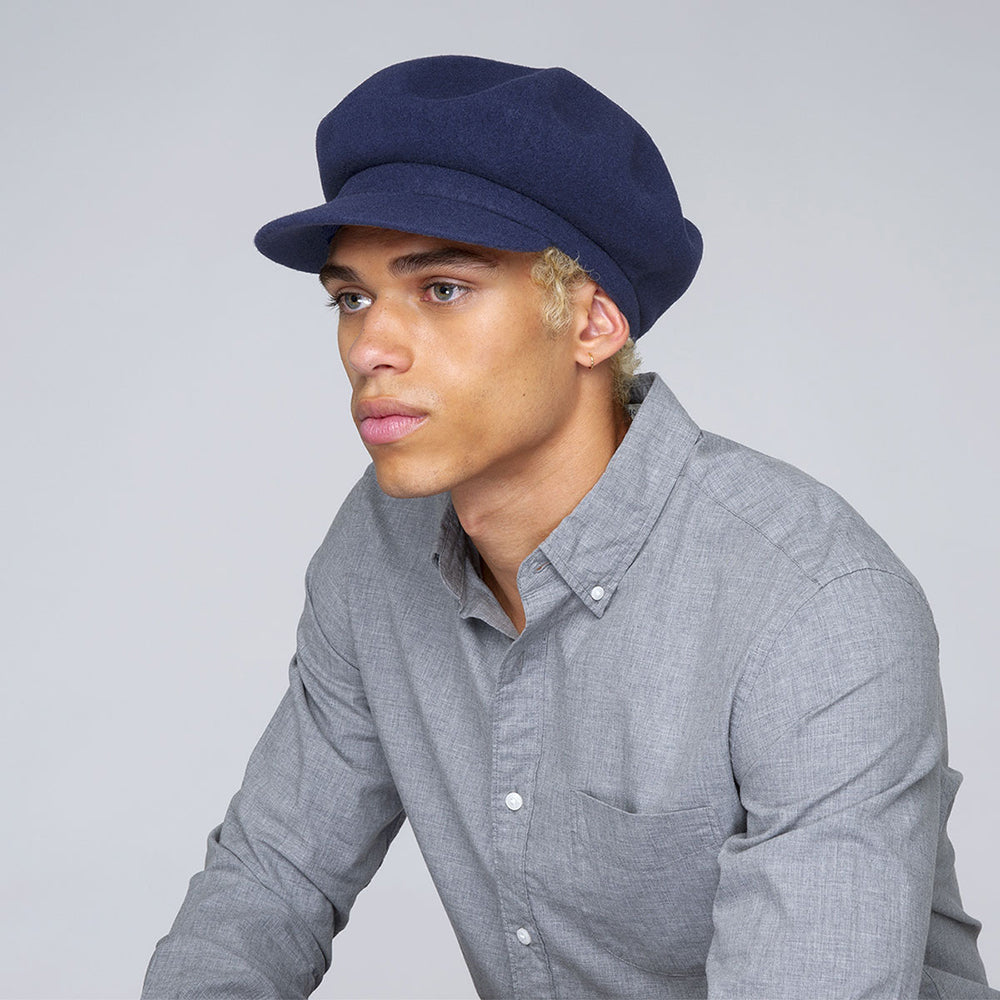Kangol Spitfire Ballonmütze aus Wolle - Marineblau