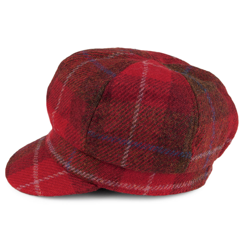 Failsworth Gabby HARRIS TWEED Bakerboy Ballonmütze - Rot
