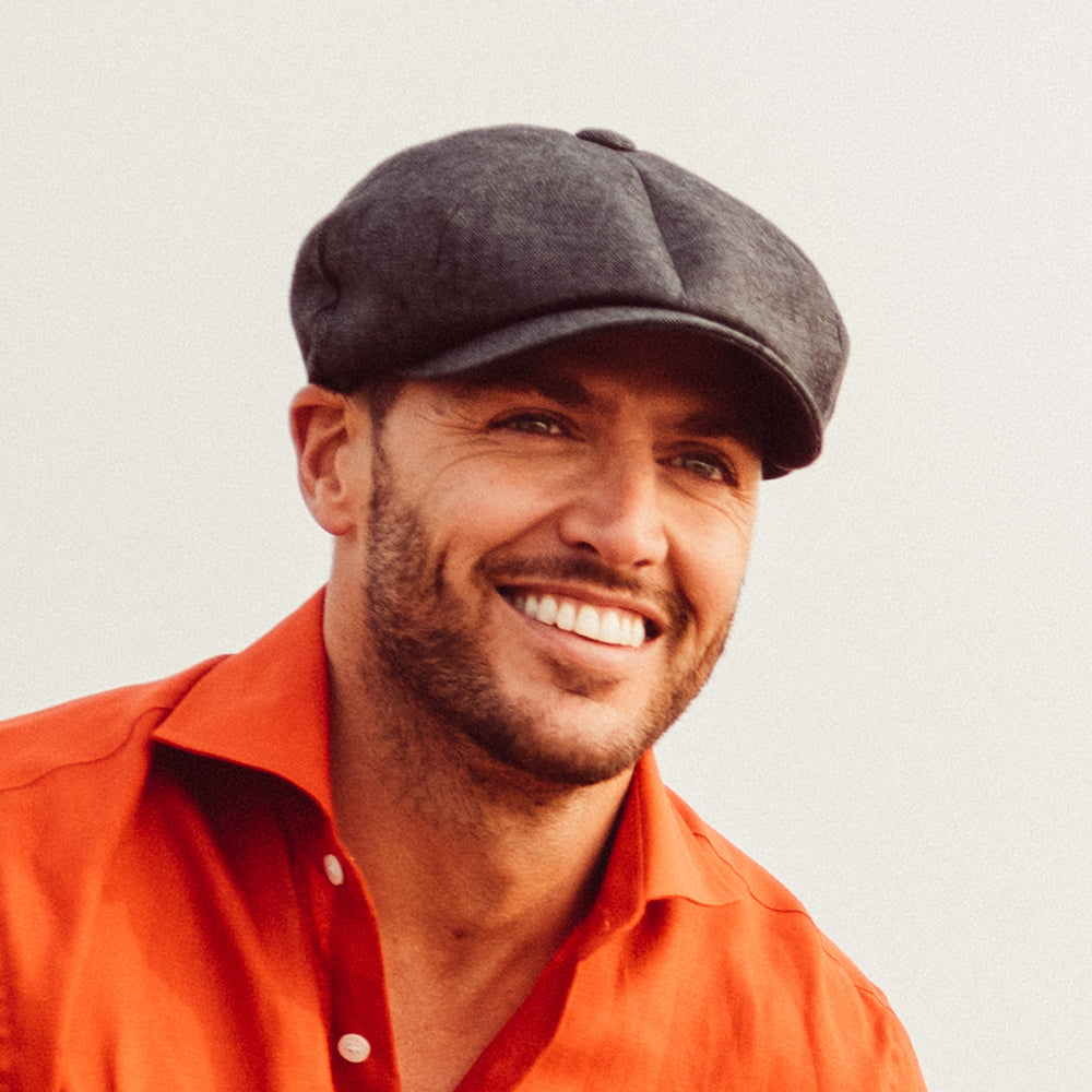 Failsworth Alfie Ballonmütze aus Irischem Leinen - Anthrazit