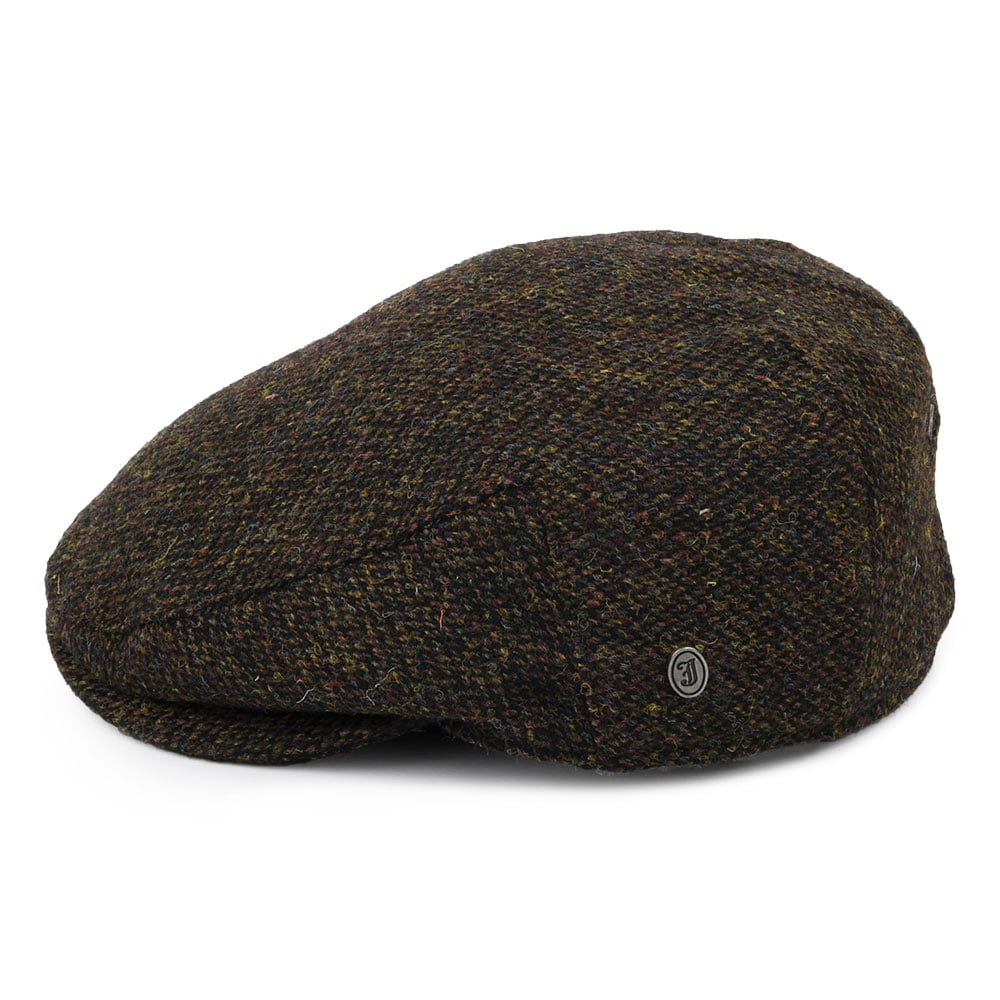 Jaxon & James Ferness HARRIS TWEED Schiebermütze - Moosgrün-Braun