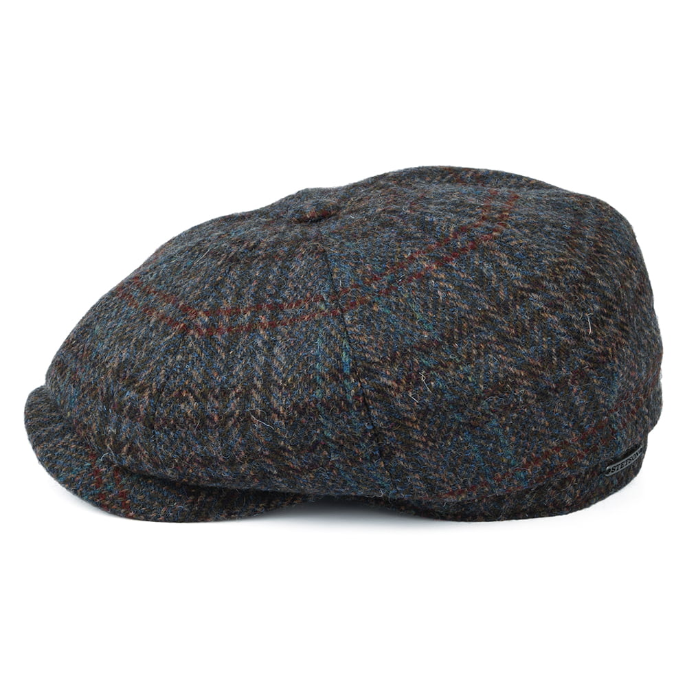 Stetson Hatteras HARRIS TWEED Ballonmütze - Blau-Grau