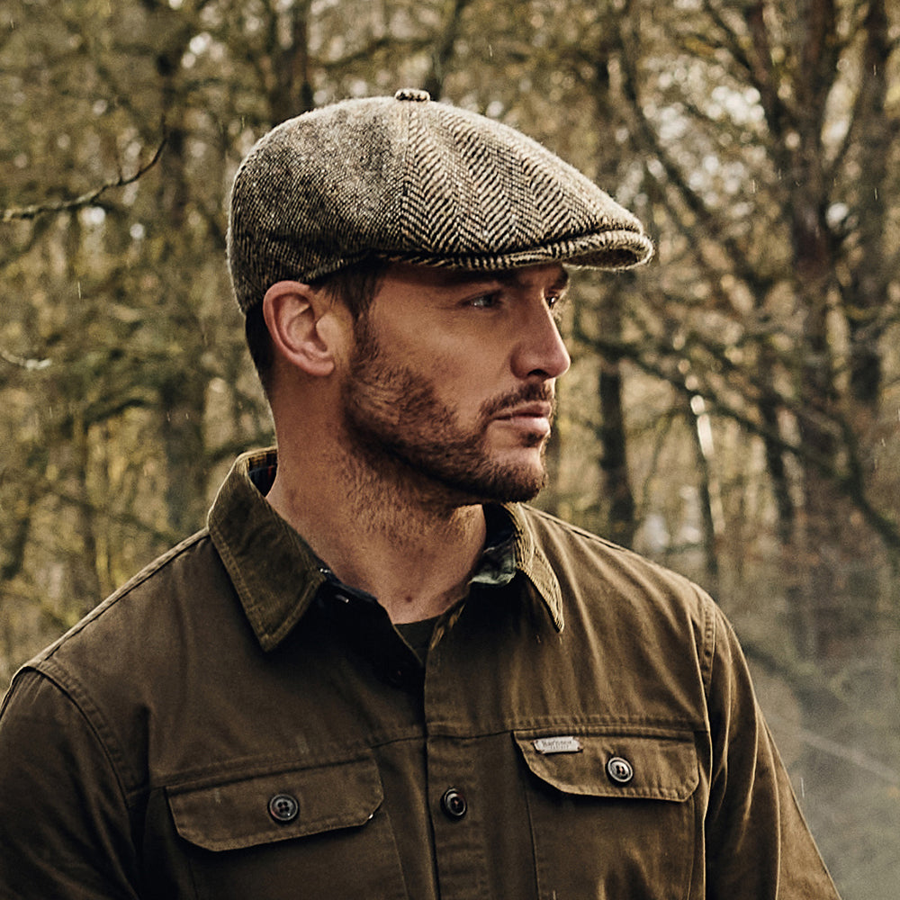 Failsworth Wexford Donegal Tweed Ballonmütze - Braun