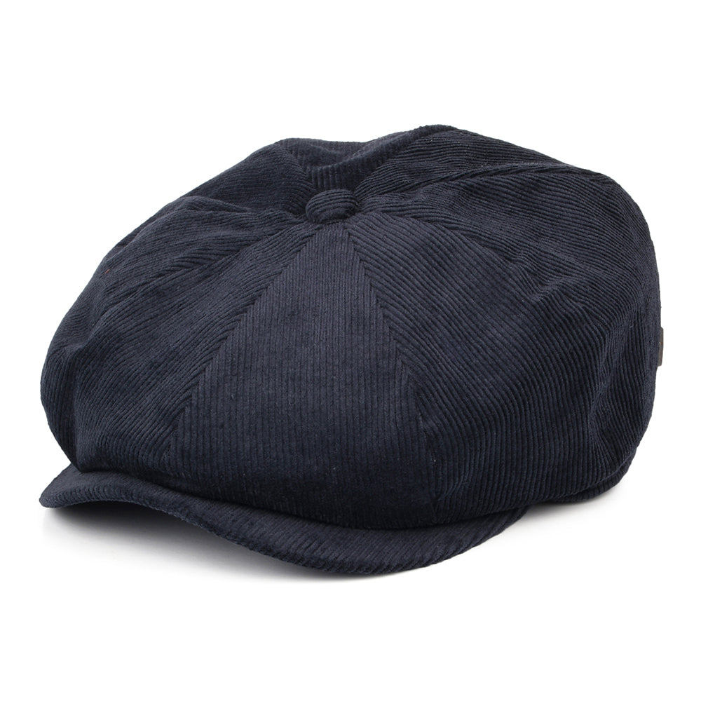 Brixton Brood II Baggy Kord Ballonmütze - Marineblau