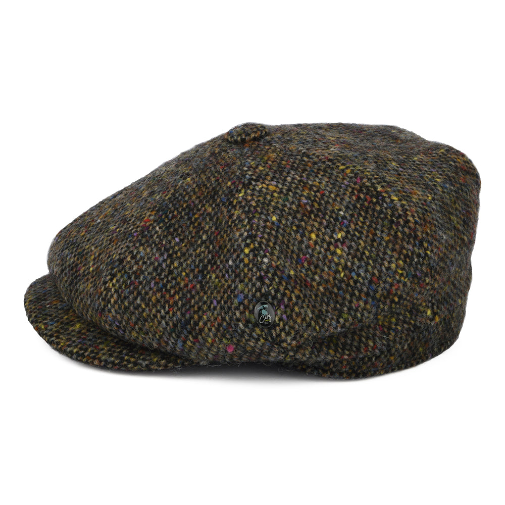 City Sport Deep Fit Donegal Tweed Ballonmütze aus Marl Tweed - Mehrfarbig