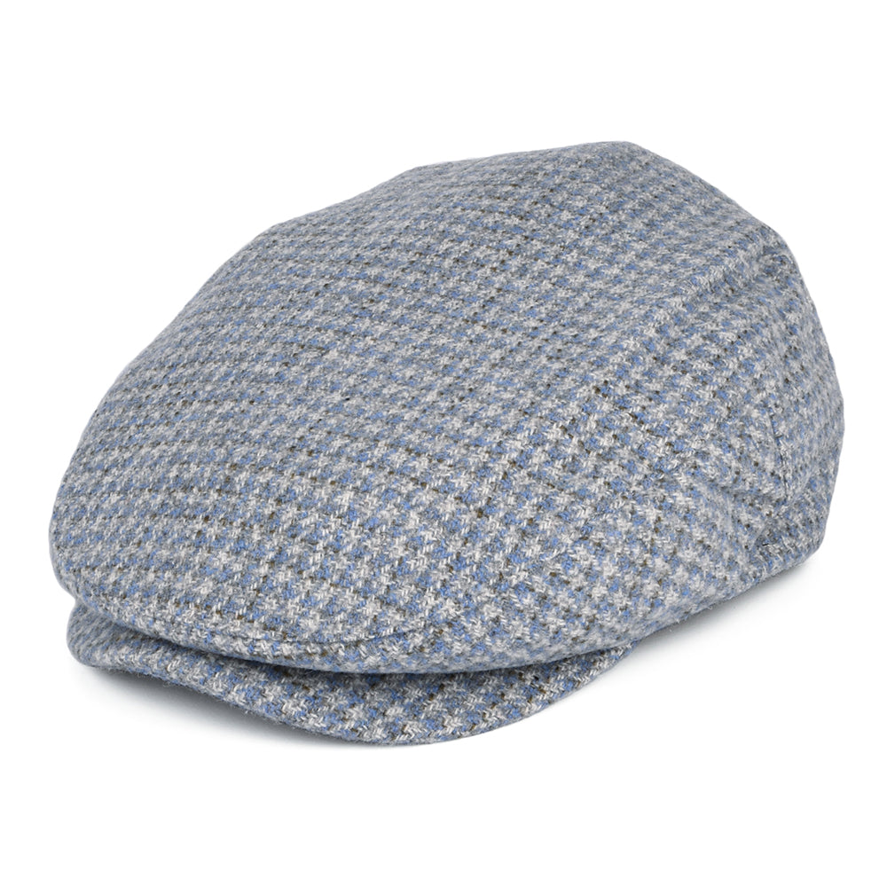 Brixton Hooligan Schiebermütze Houndstooth - Blau-Cremeweiß