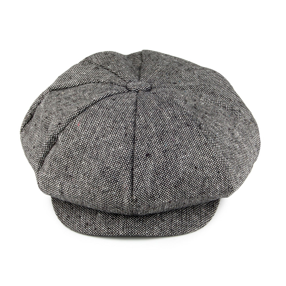 Jaxon & James Tweed Big Apple Cap Marl - Schwarz
