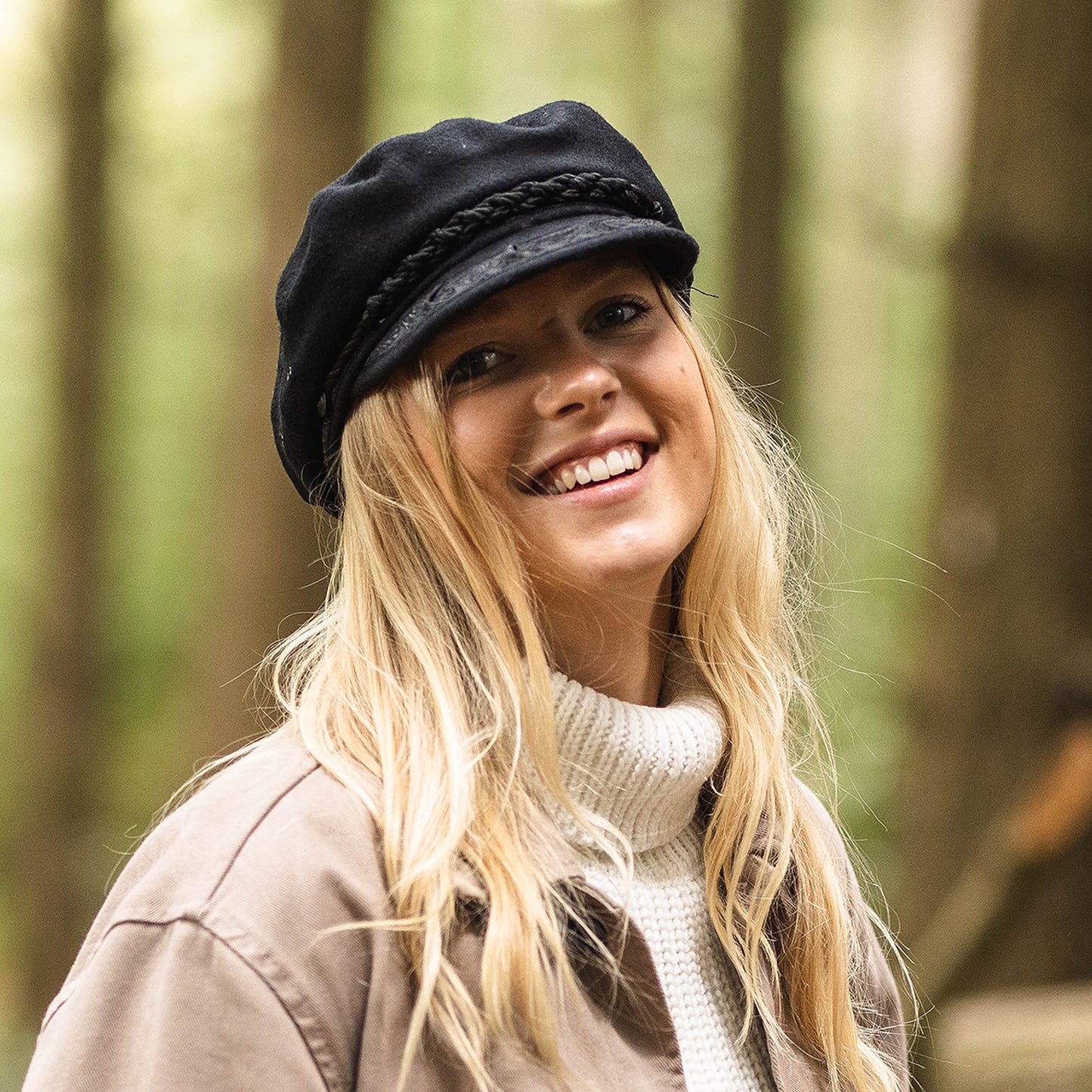 Jaxon & James Classic Schiffermütze aus Wolle - Schwarz