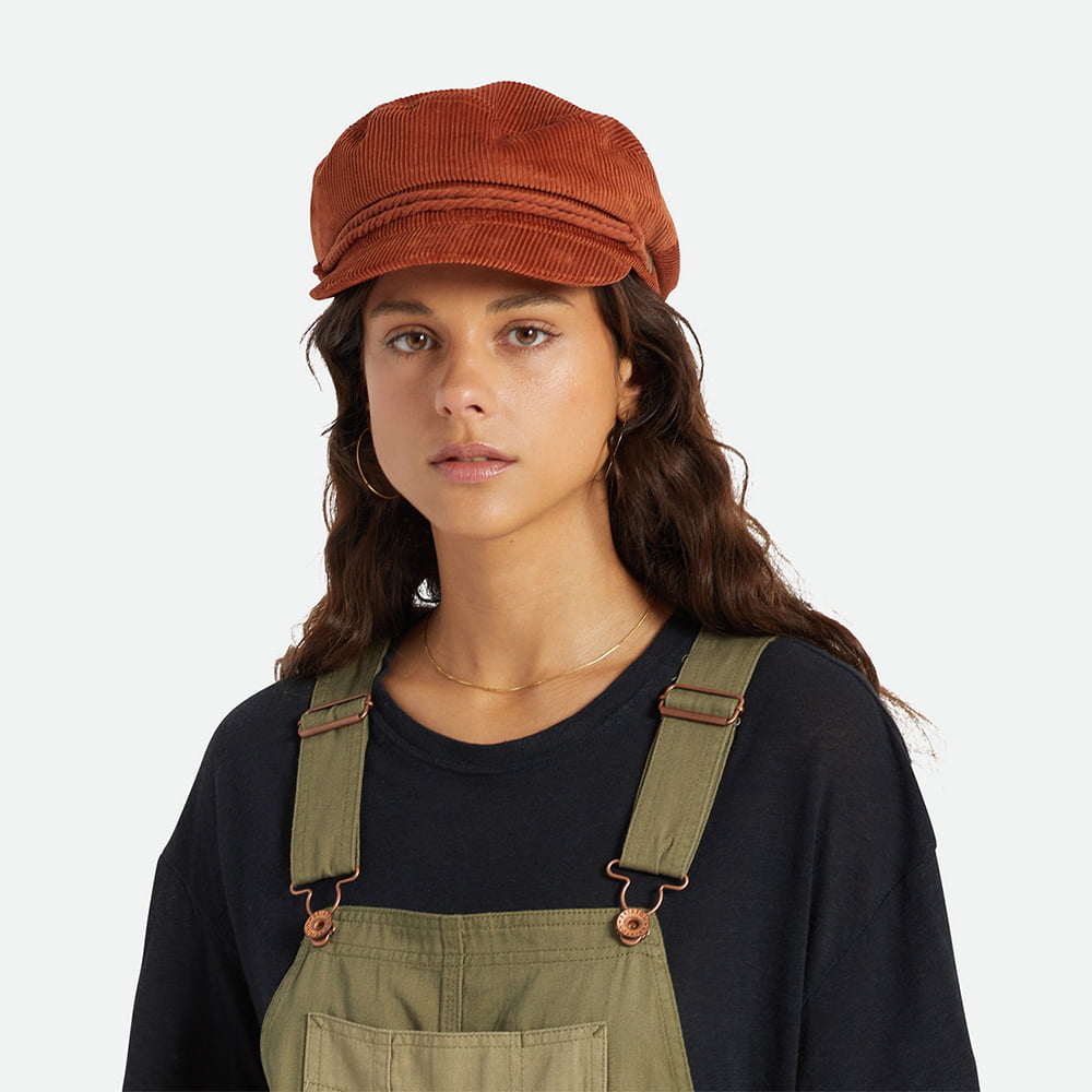 Brixton Kord Schiffermütze - Verbranntes Orange