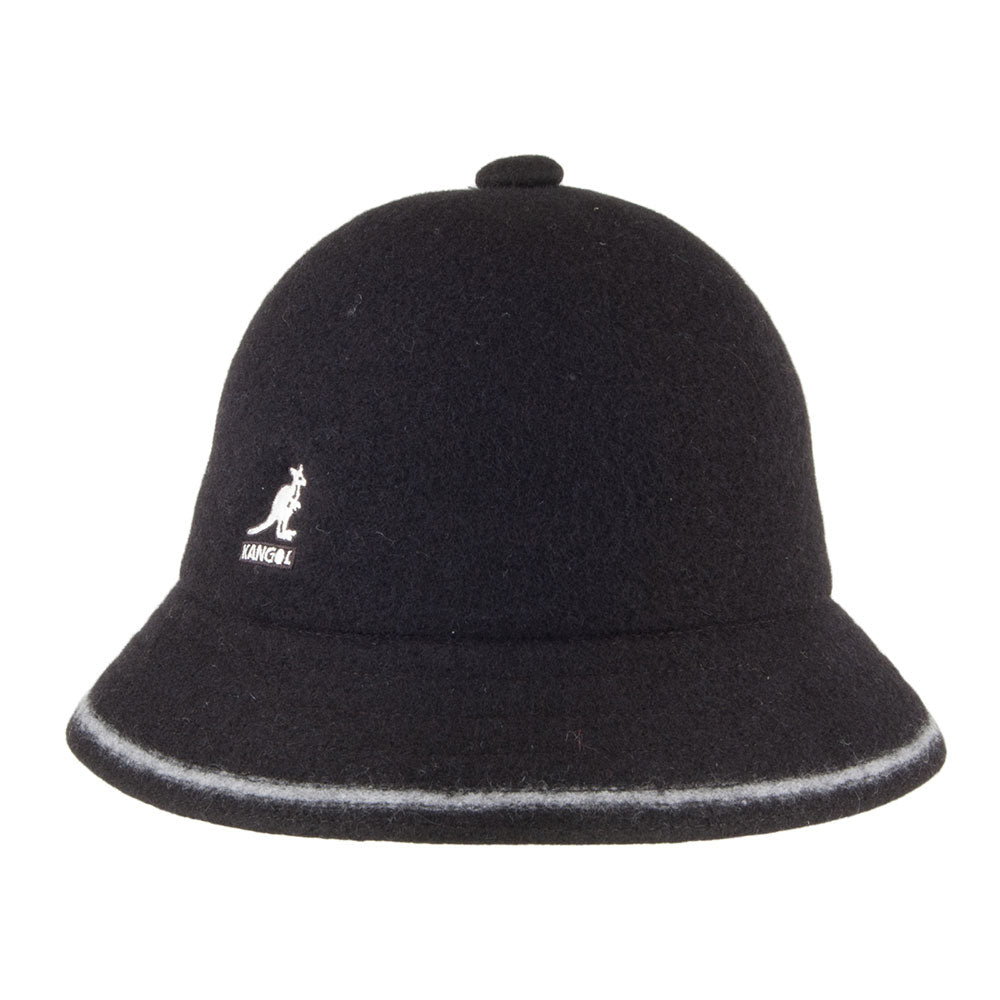 Kangol Lässige Streifen Fischerhut - Schwarz