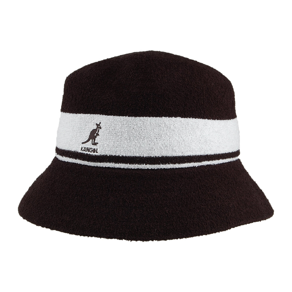 Kangol Bermuda Fischerhut mit Streifen - Schwarz