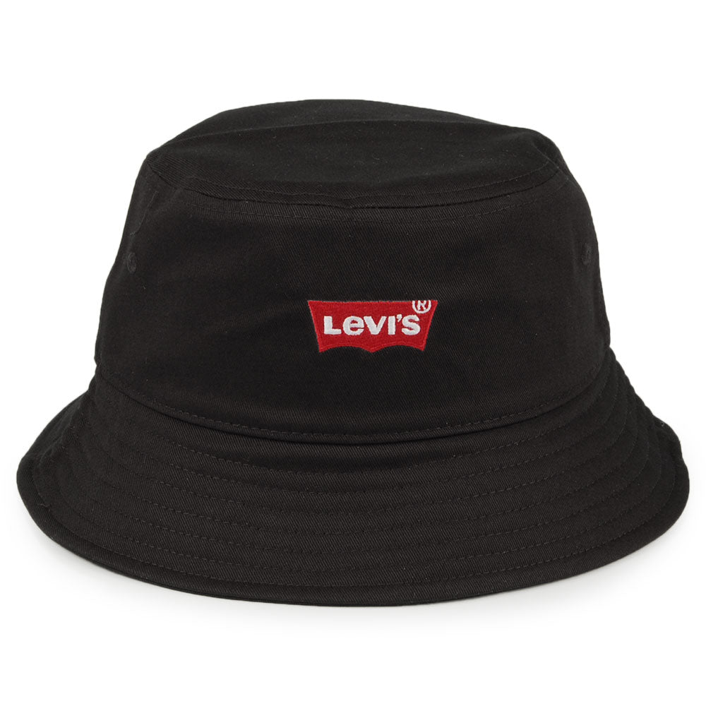 Levi's Batwing Fischerhut aus Baumwolle - Schwarz