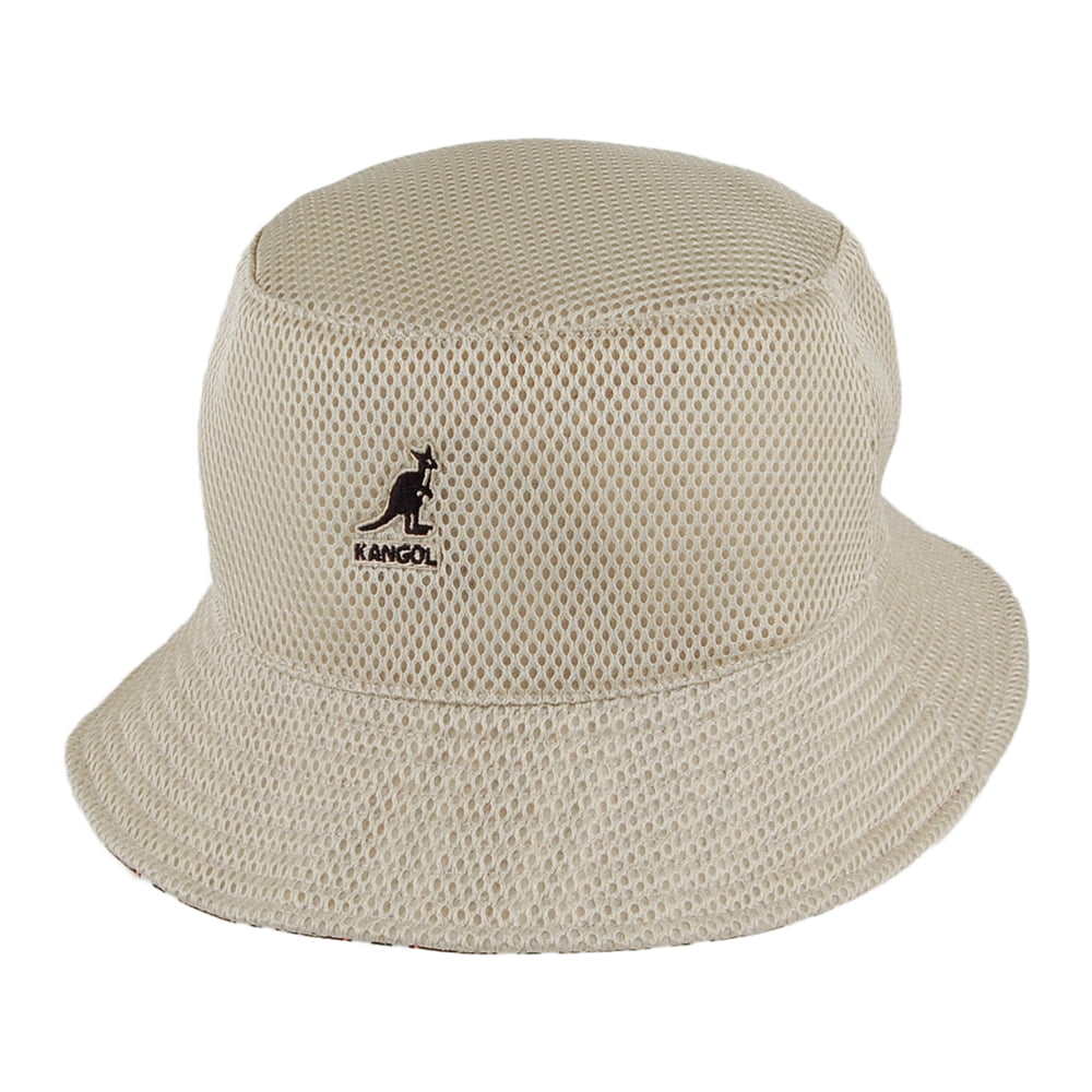 Kangol Double Pattern Wendbarer Fischerhut - Burgunderrot-Multi