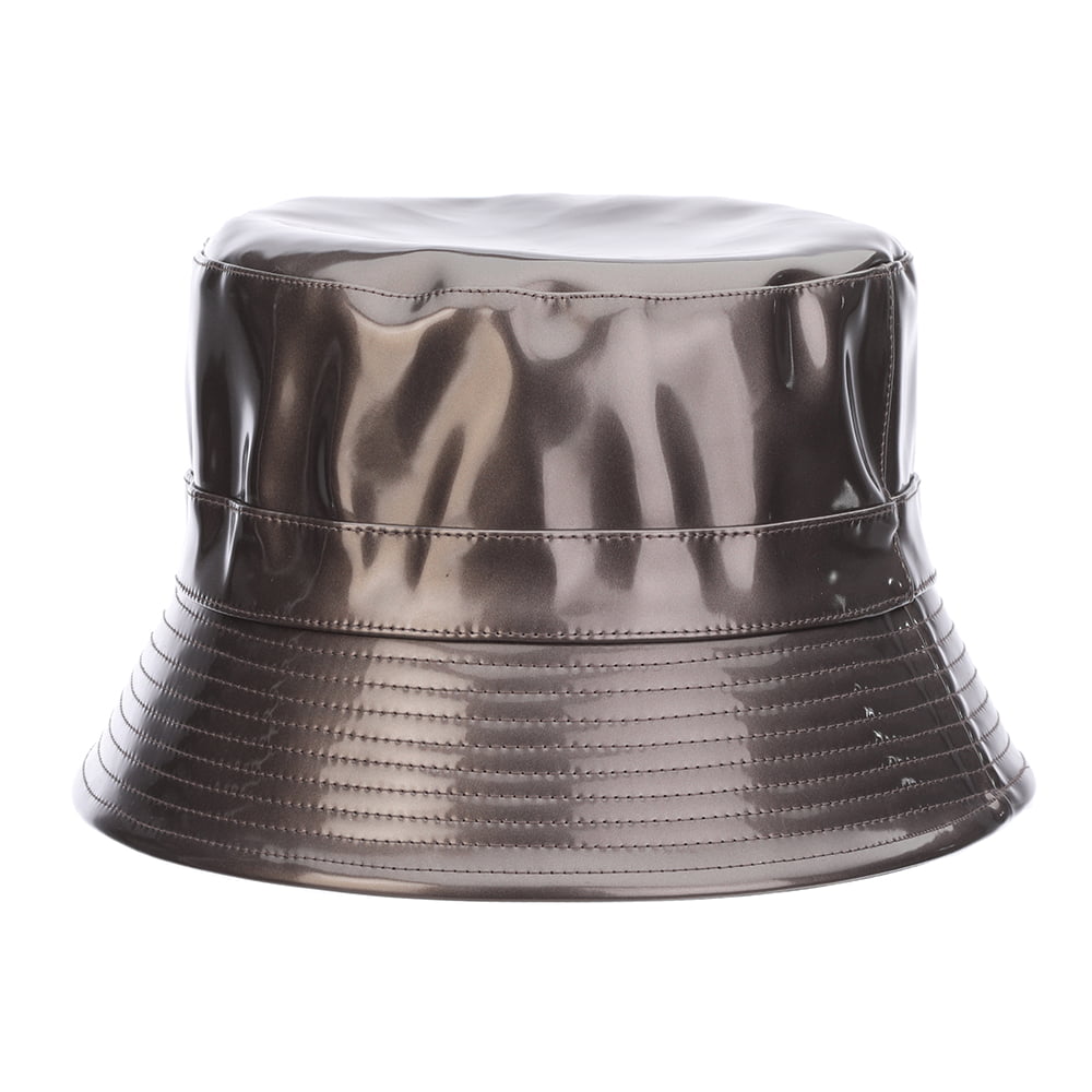 Scala Pluie Regen Kunstleder Fischerhut - Grau