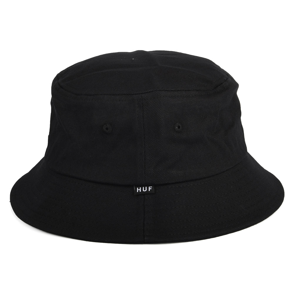 HUF Essentials Triple Triangle Baumwoll Fischerhut - Schwarz