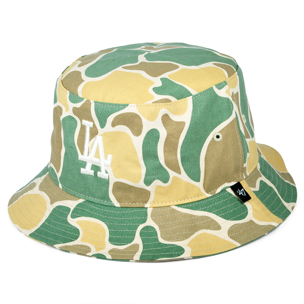 47 Brand L.A. Dodgers Fischerhut - MLB Duck Camo - Natur-Olivgrün