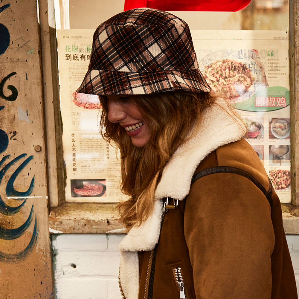 Barts Fischerhut mit Schottenkaro - Braun