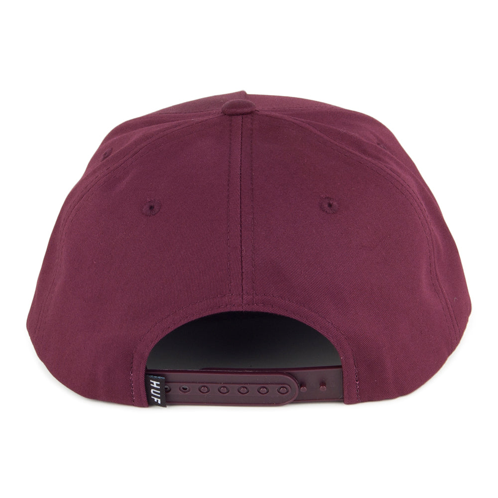 HUF Triple Triangle Snapback Cap - Burgunderrot