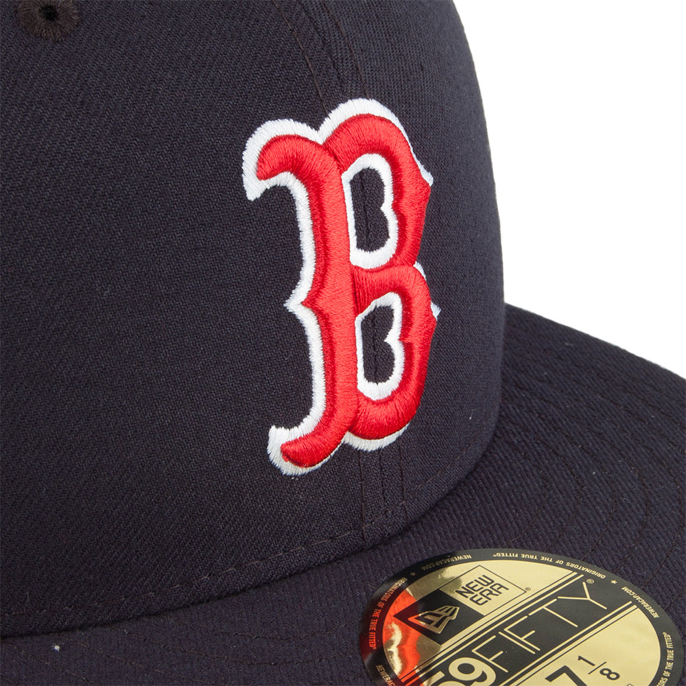 New Era 59FIFTY Boston Red Sox Baseball Cap - MLB On Field AC Perf - Marineblau