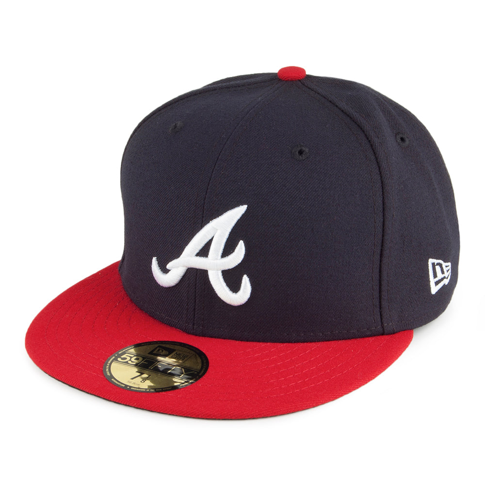 New Era 59FIFTY Atlanta Braves Baseball Cap - On Field - Away - Marineblau-Rot