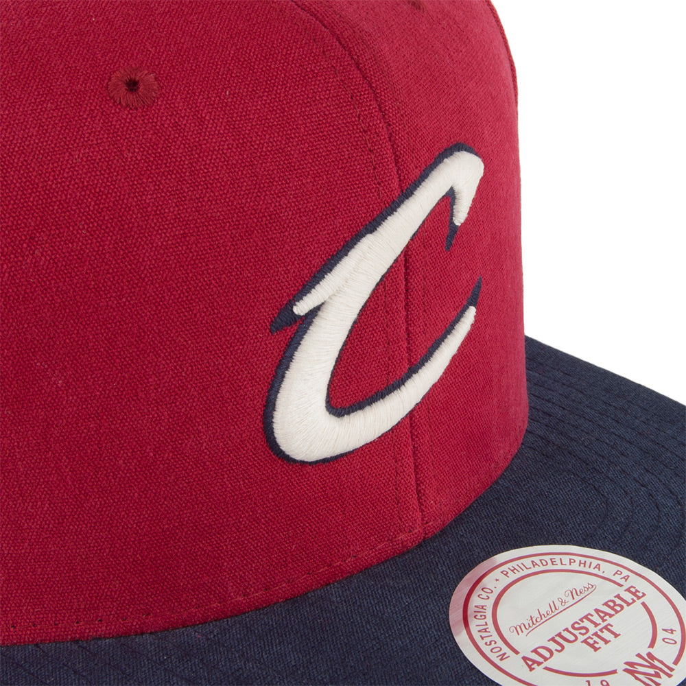Mitchell & Ness Cleveland Cavaliers Snapback Cap - Burgunderrot-Marineblau
