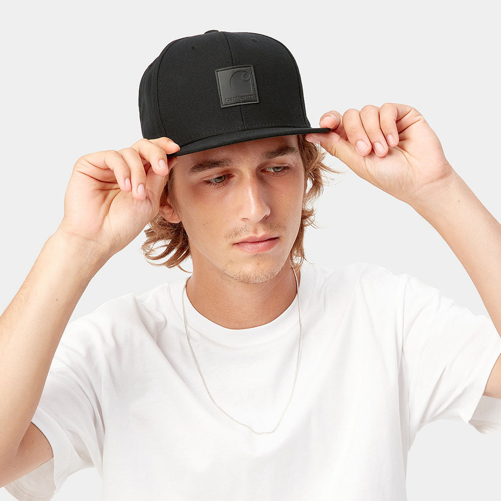 Carhartt WIP Logo Snapback Cap - Schwarz