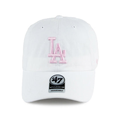 47 Brand L.A. Dodgers Clean Up Baseball Cap - Weiß-Pink
