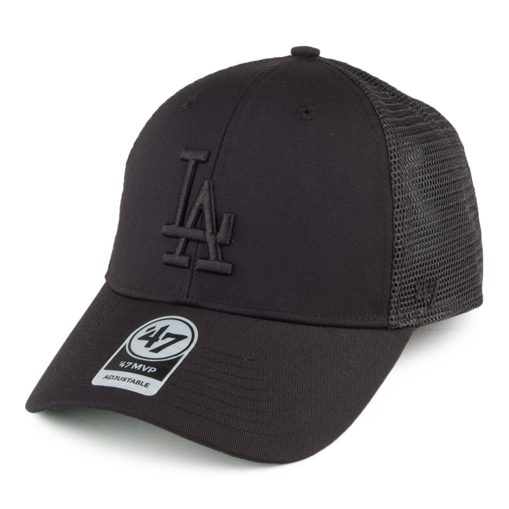 47 Brand L.A. Dodgers Branson MVP Trucker Cap - Schwarz auf Schwarz