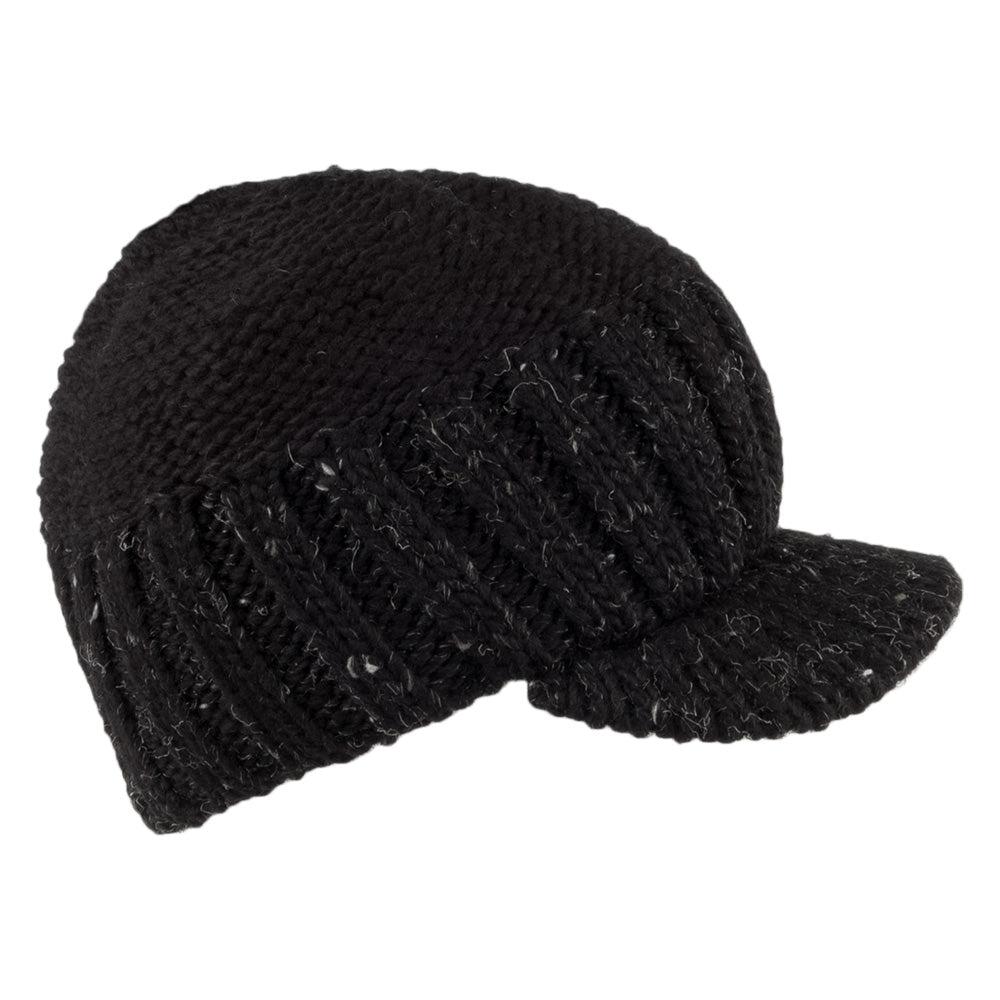 Scala Gestrickte Armee-Kappe Mit hölzerner Schnalle - Schwarz