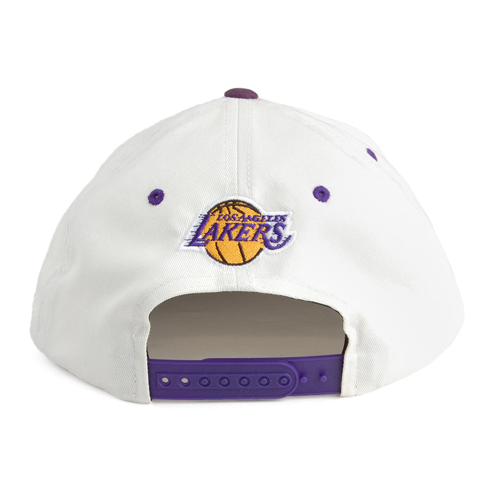 Mitchell & Ness L.A. Lakers Snapback Cap - Dunk - Cremeweiß-Lila