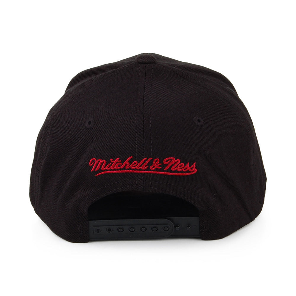 Mitchell & Ness Miami Heat Snapback Cap - Chrome Logo - Schwarz