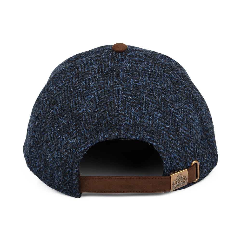 Failsworth HARRIS TWEED Baseball Cap - Marineblau-Braun