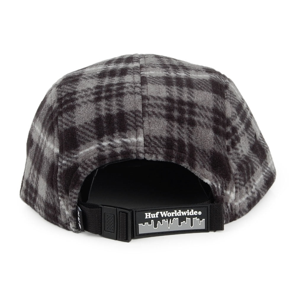 HUF Boroughs Volley Polar Fleece 5 Paneelen Cap - Schwarz-Weiß