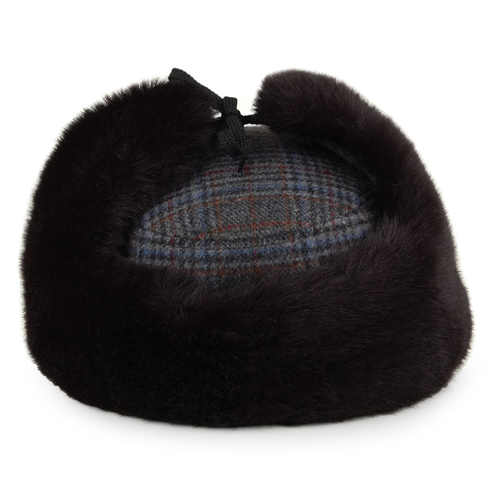 Crambes Krusk Feldmütze mit Ohrenklappen - Grau-Schwarz