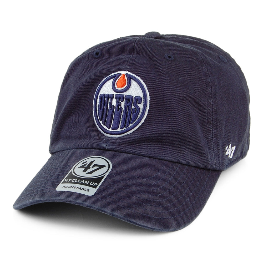 47 Brand Edmonton Oilers Baseball Cap - NHL Clean Up - Marineblau