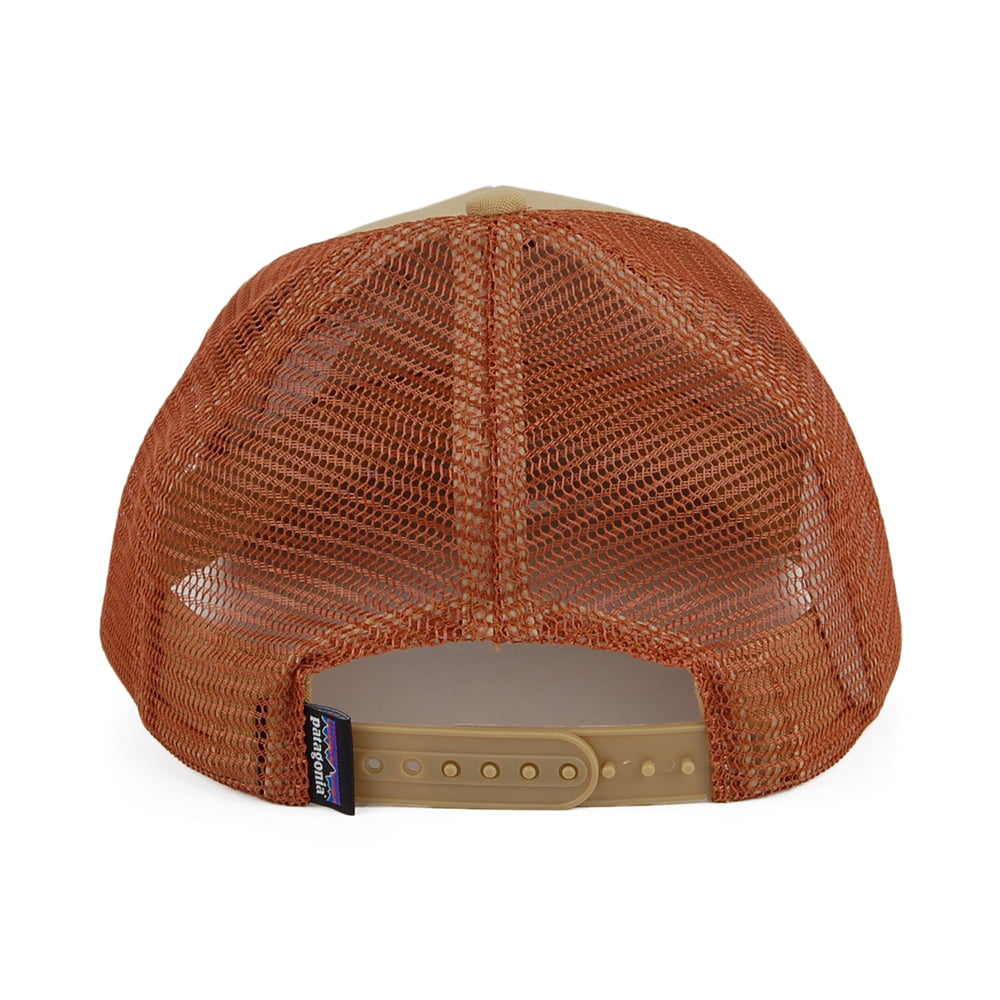 Patagonia P-6 Logo LoPro Trucker Cap aus organischer Baumwolle - Hellbraun-Braun